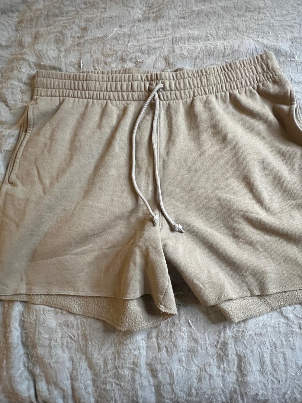 PINK High Waisted Terry Cloth Casual Comfy Cutoff Sweatshorts Size XL Loungewear